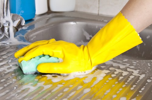Deep kitchen cleaning during a move-out service in Shepherdsbush